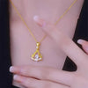 Gold plated fan necklace
