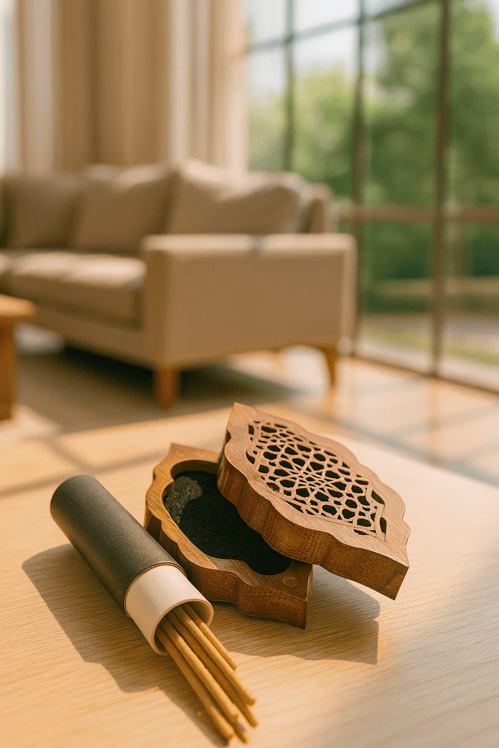 Mini Oud Stick with Wooden Air Freshener Box